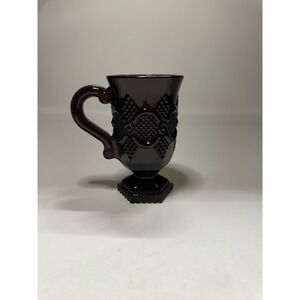 Vintage Avon Cape Cod Ruby Red Glass Pedestal Mug